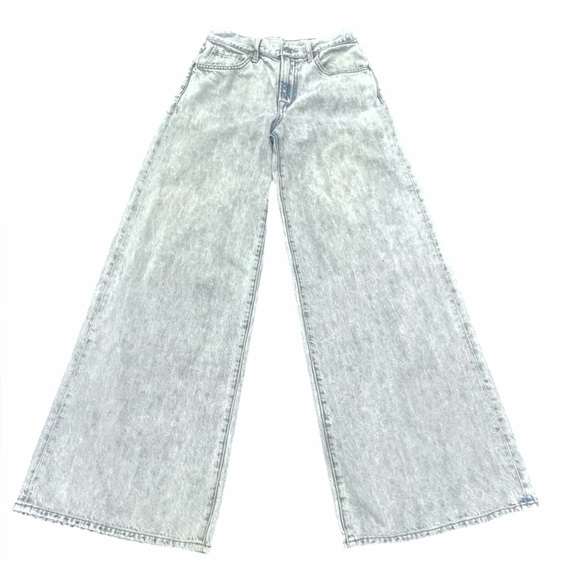 TWP Tiny Dancer Wide Leg Jeans Light Acid Wash Women's Size 25 - Picture 2 of 8